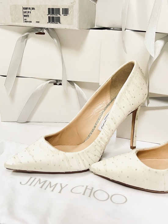Jimmy Choo Shoes - Jimmy Choo Romy 100 glitter polka dots pumps